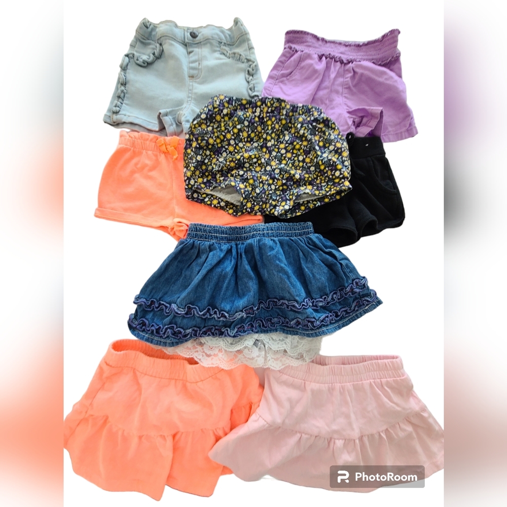 Baby Girl Kids Clothes Bundle Lot skirts and shorts Size 12 Months